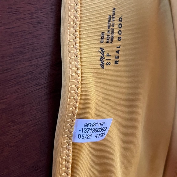AERIE Full Coverage Swim Bottoms in Golden Yellow size Small - Picture 5 of 6